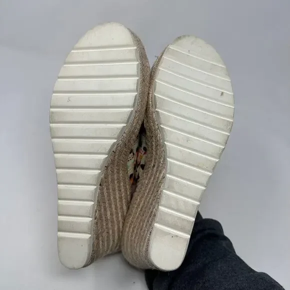 TOMS Monica Natural Global Woven Boho Mule Espadrille Wedge Heel Womens 10 - Picture 12 of 12